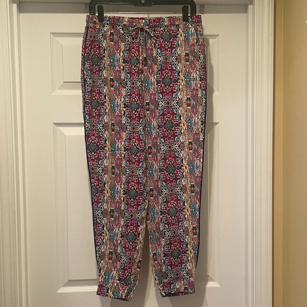 Cato Women's Harem Pants Medium Elastic Drawstring Waist Soft and Colorful